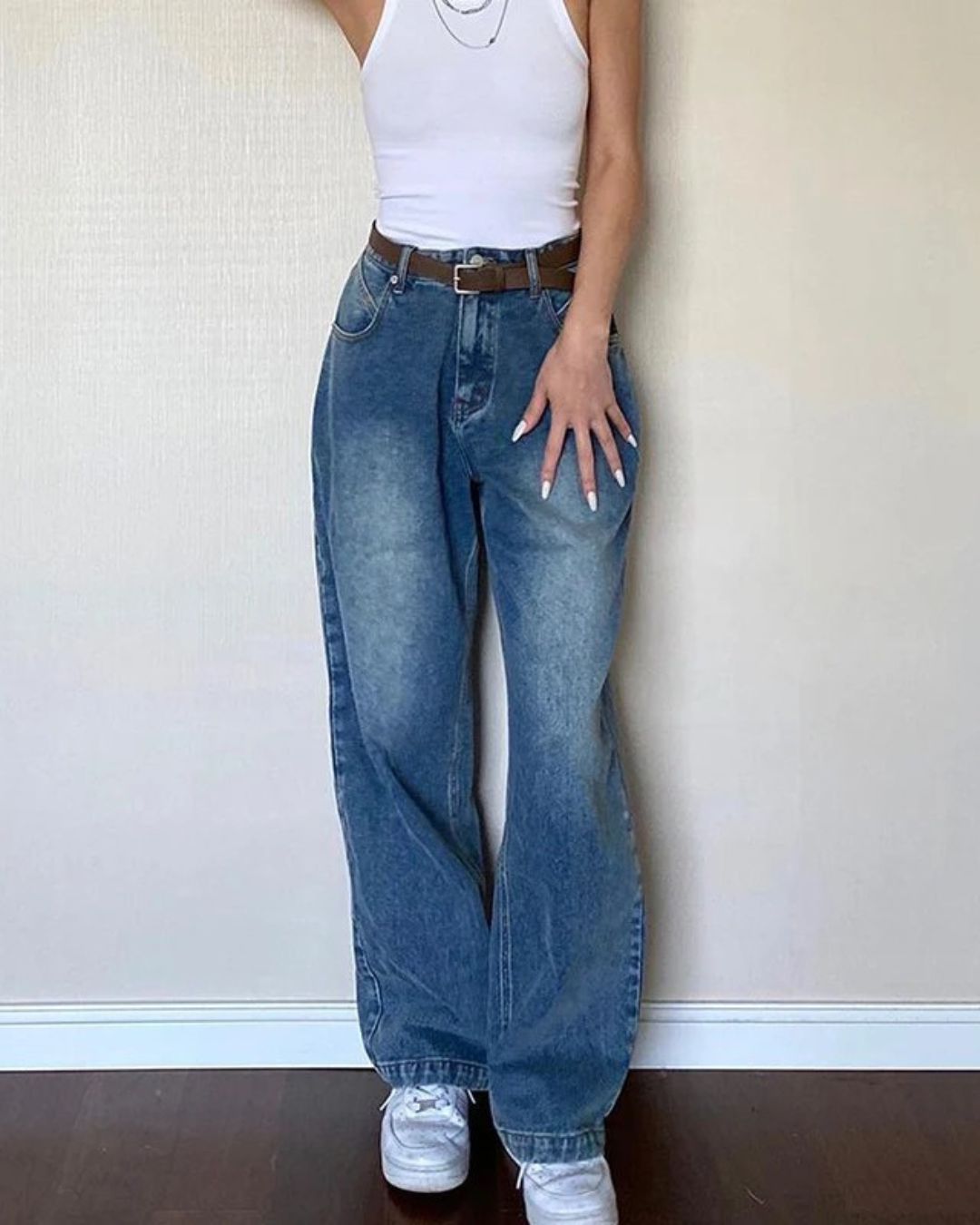 Anita - High Waisted Baggy Jeans