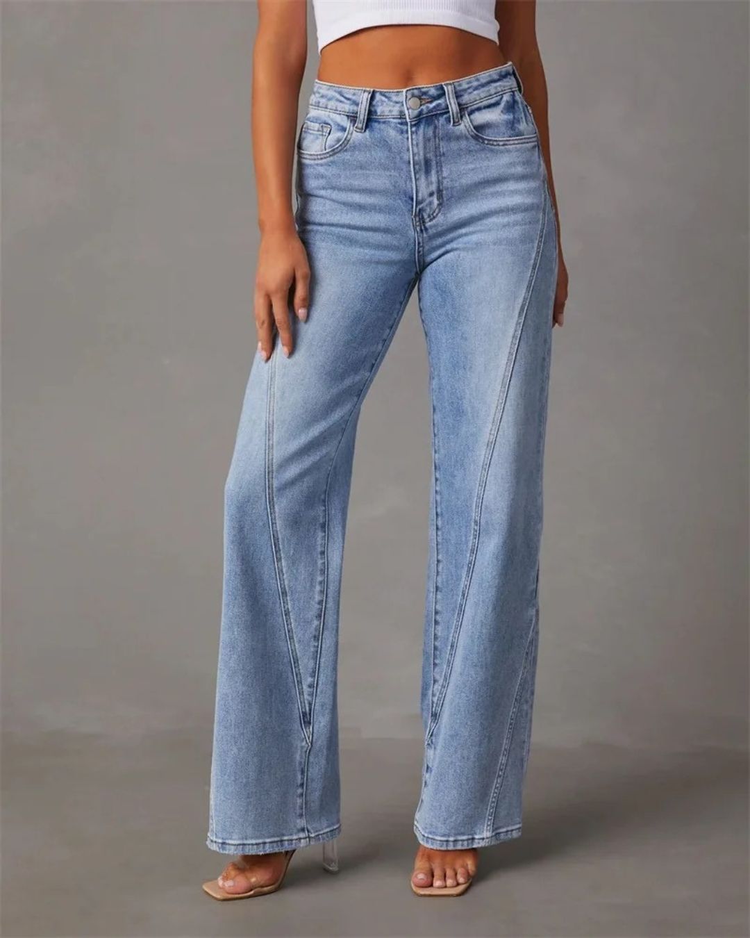 Priscilla - High Waisted Flared Jeans