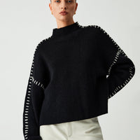 Alma - Oversized Mock Neck Sweater