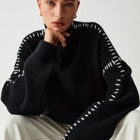 Alma - Oversized Mock Neck Sweater