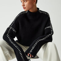 Alma - Oversized Mock Neck Sweater