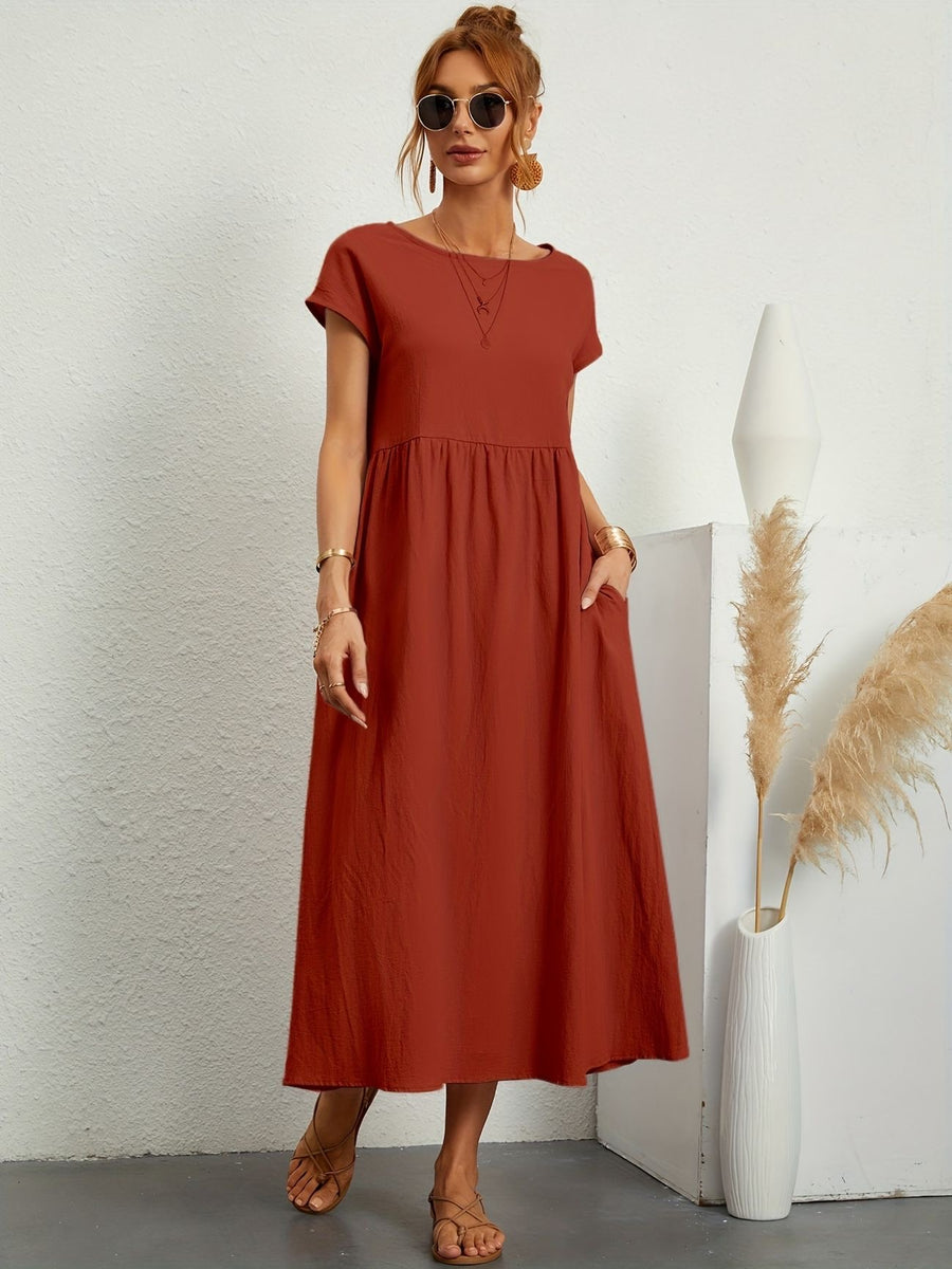 EMMA - O-NECK CASUAL AUTUMN DRESS