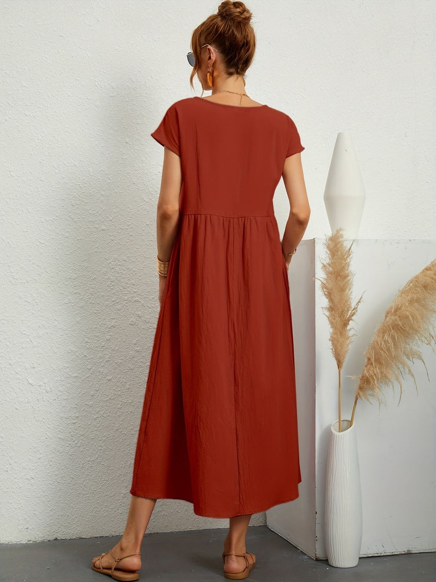 EMMA - O-NECK CASUAL AUTUMN DRESS