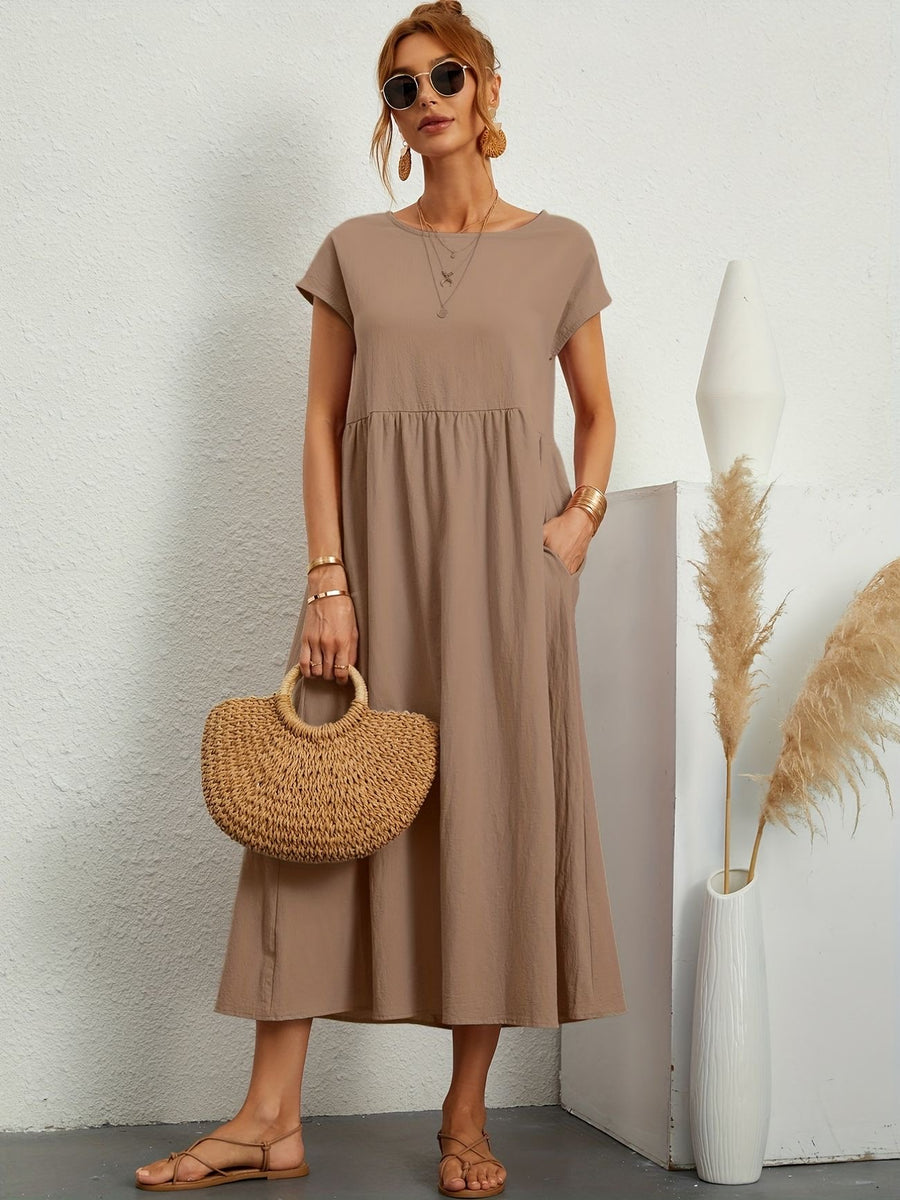 EMMA - O-NECK CASUAL AUTUMN DRESS