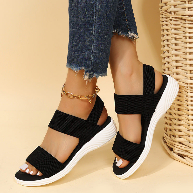 ELAINE - ROMAN LOW WEDGE CASUAL SANDAL