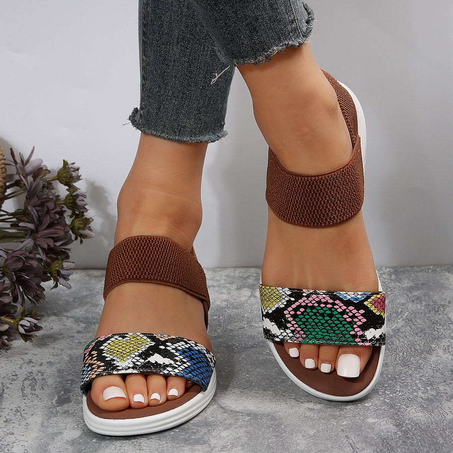 ELAINE - ROMAN LOW WEDGE CASUAL SANDAL