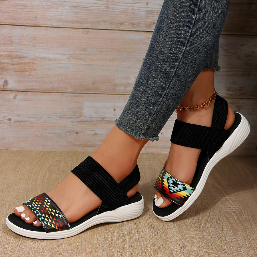 ELAINE - ROMAN LOW WEDGE CASUAL SANDAL