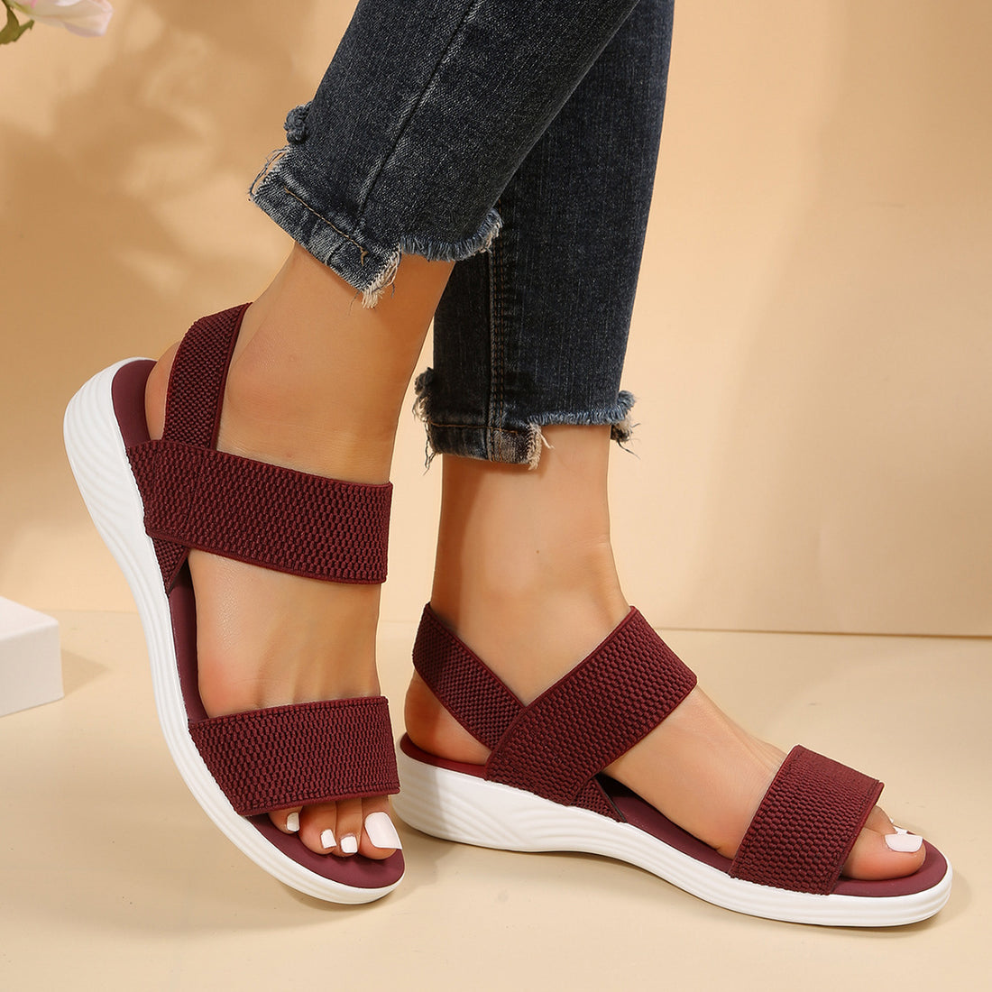 ELAINE - ROMAN LOW WEDGE CASUAL SANDAL