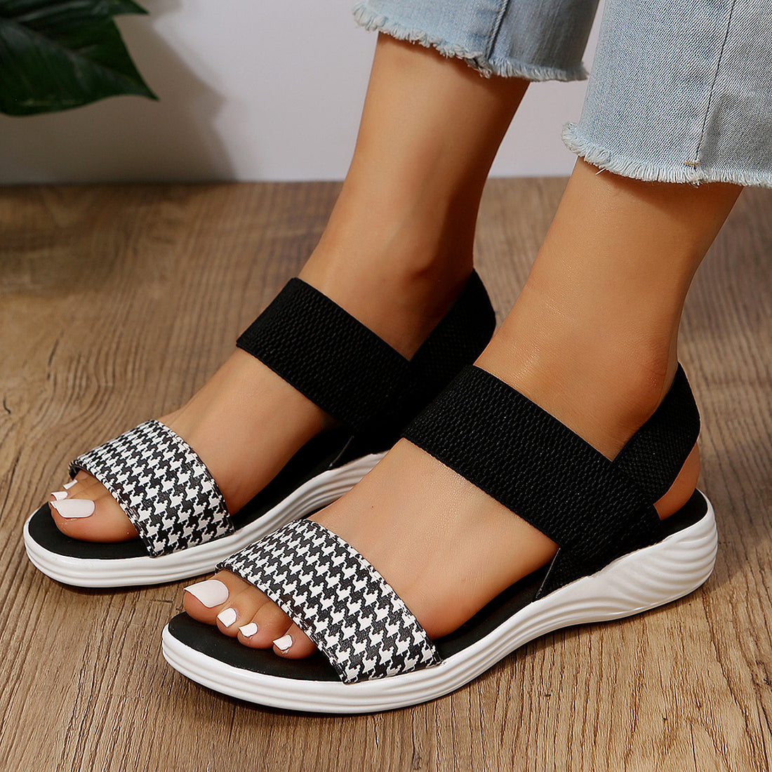 ELAINE - ROMAN LOW WEDGE CASUAL SANDAL