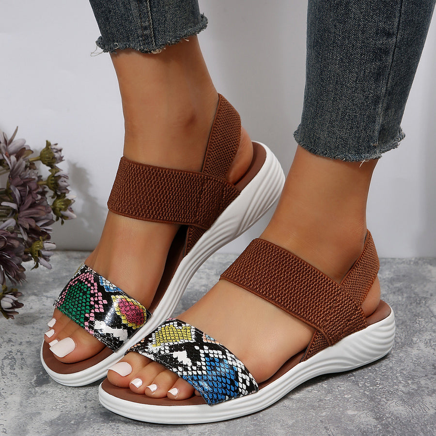 ELAINE - ROMAN LOW WEDGE CASUAL SANDAL