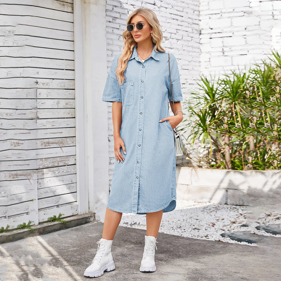 Sophia - Denim Midi Dress