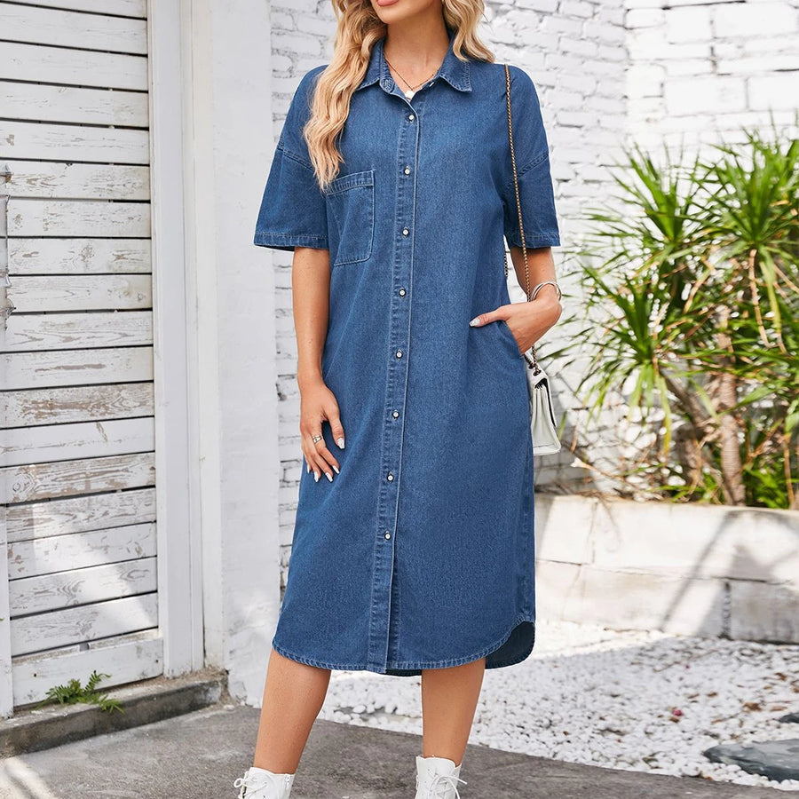 Sophia - Denim Midi Dress