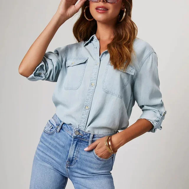 Viviana Loose Fit Denim Shirt