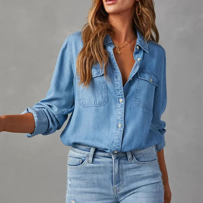 Viviana Loose Fit Denim Shirt