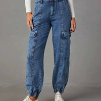 Emily - High Waisted Cargo Jeans