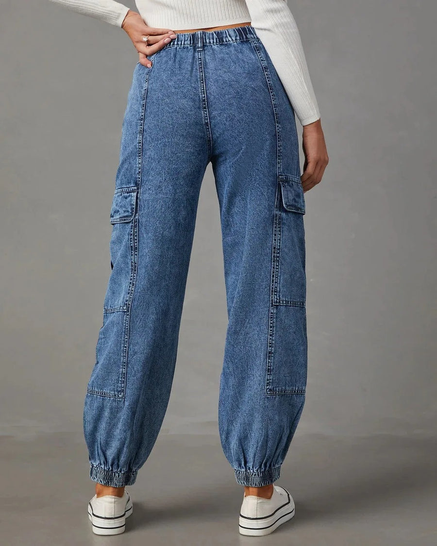 Emily - High Waisted Cargo Jeans