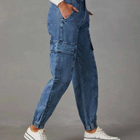 Emily - High Waisted Cargo Jeans