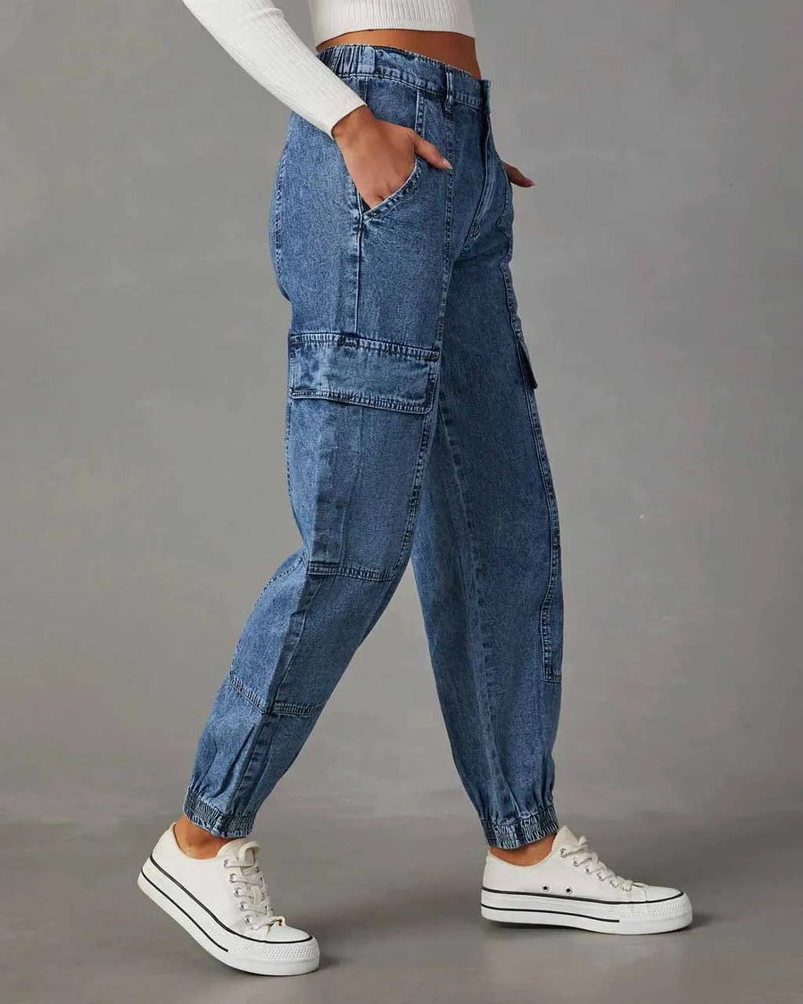 Emily - High Waisted Cargo Jeans