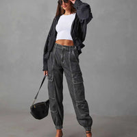 Emily - High Waisted Cargo Jeans