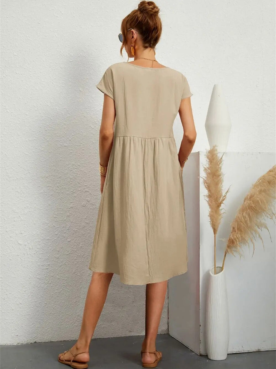 MILLA - O-NECK CASUAL SUMMER LOOSE FIT DRESS